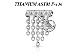 Лабрет из титана Ti Metal муза