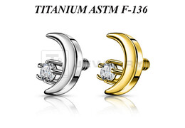 Накрутка из титана Ti Metal звездный полумесяц