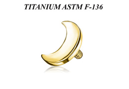 Накрутка из титана Ti Metal лаконичный полумесяц