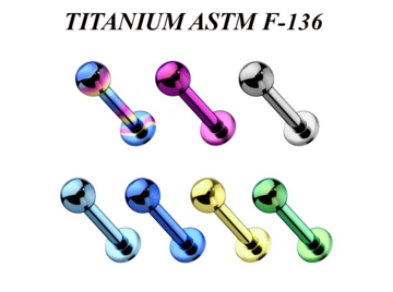 Лабрет из титана анодированный