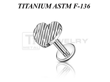 Лабрет из титана Ti Metal кассия
