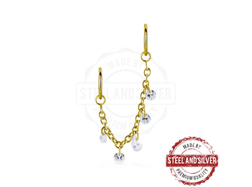 Цепочка для пирсинга Steel and Silver с золотым покрытием астия