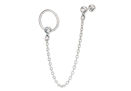 Украшение для хеликса кольцо со стразом Украшение для хеликса кольцо со стразом