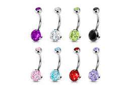 Банан цветные стразы