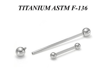 Штанга из титана с внутренней резьбой