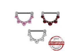 Кликер для груди с фианитами