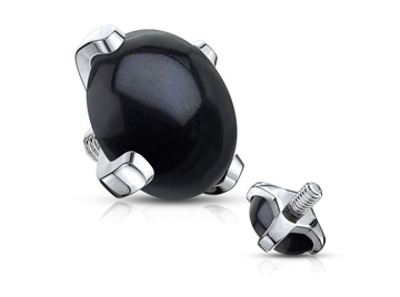 Накрутка с черным агатом