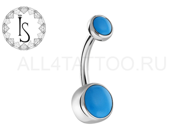 Банан из титана с натуральным кабошоном