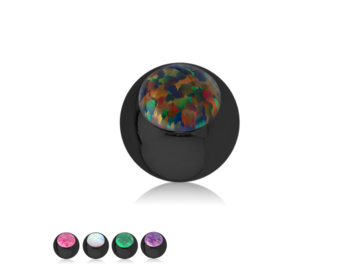 Шарик с чёрным покрытием и опалом