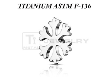 Накрутка из титана Ti Metal снежинка